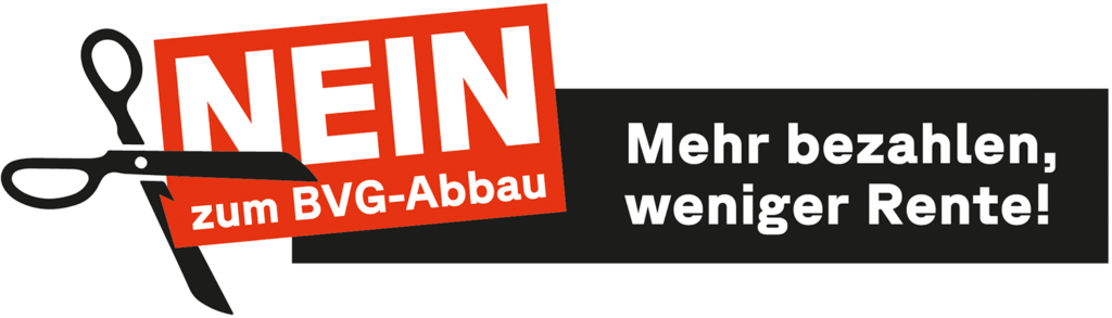Logo: Nein zum Pensionskassen Abbau